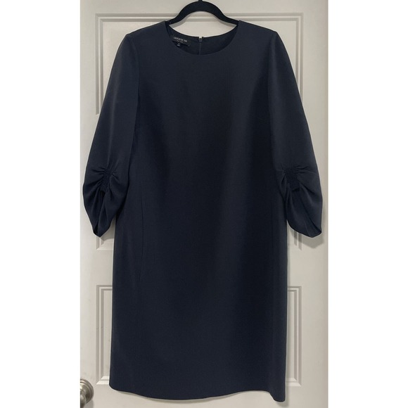 Lafayette 148 Tory Shift Dress Deep Navy Size 6 - Picture 2 of 8